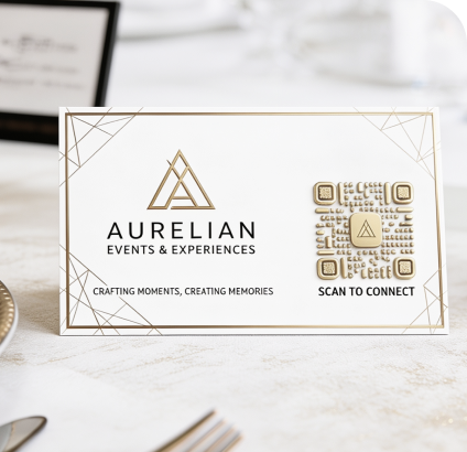 Business Card QR code mockup