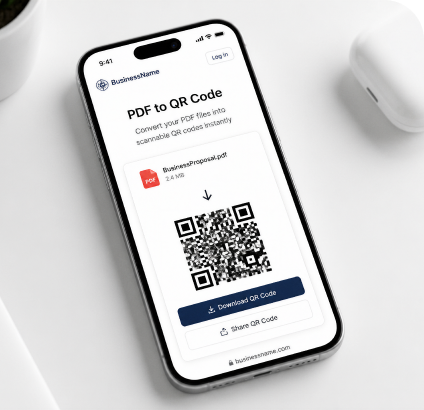 PDF QR code mockup