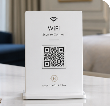 WiFi QR code mockup